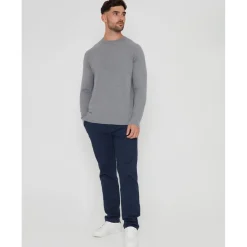 Threadbare Mowbray Regular Fit Crew Neck Sweater in Grey