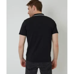 Threadbare Pinetwn Regular Fit Short Sleeve Shirt in Black