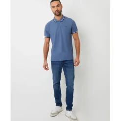 Threadbare Polo Dorry Regular Fit Short Sleeve Shirt in Blue