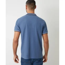 Threadbare Polo Dorry Regular Fit Short Sleeve Shirt in Blue