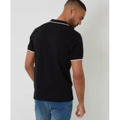 Threadbare Polo Marriage Regular Fit Short Sleeve Shirt in Black