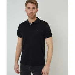 Threadbare Polo Otto Regular Fit Short Sleeve Shirt in Black