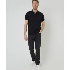 Threadbare Polo Otto Regular Fit Short Sleeve Shirt in Black