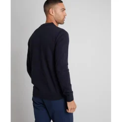 Threadbare Regular Fit Long Sleeve Polo Shirt in Blue