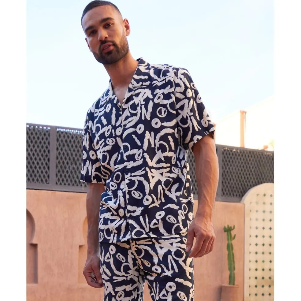 Threadbare Shirt Langdale in Blue