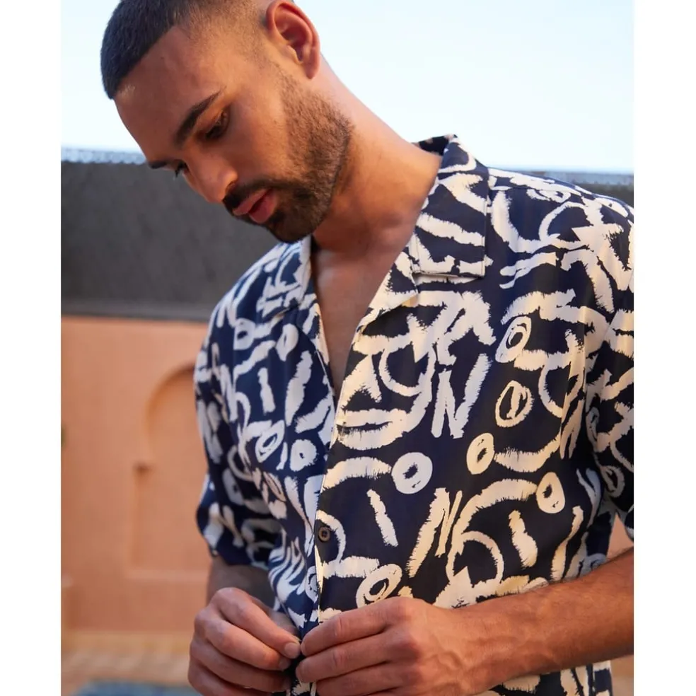 Threadbare Shirt Langdale in Blue