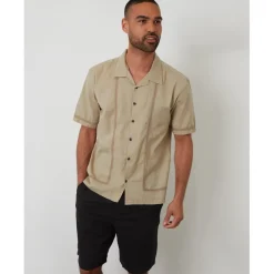 Threadbare Sht Ss Rallie in Beige