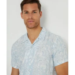 Threadbare Ss Bank Shrt in Blue