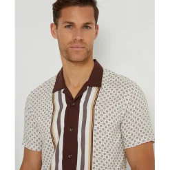 Threadbare Ss Hall Shrt in Cream