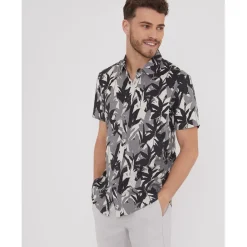 Threadbare Ss Jngl Shrt in Black