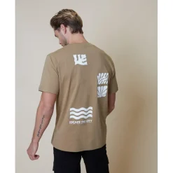 Threadbare Tee Scatter in Brown