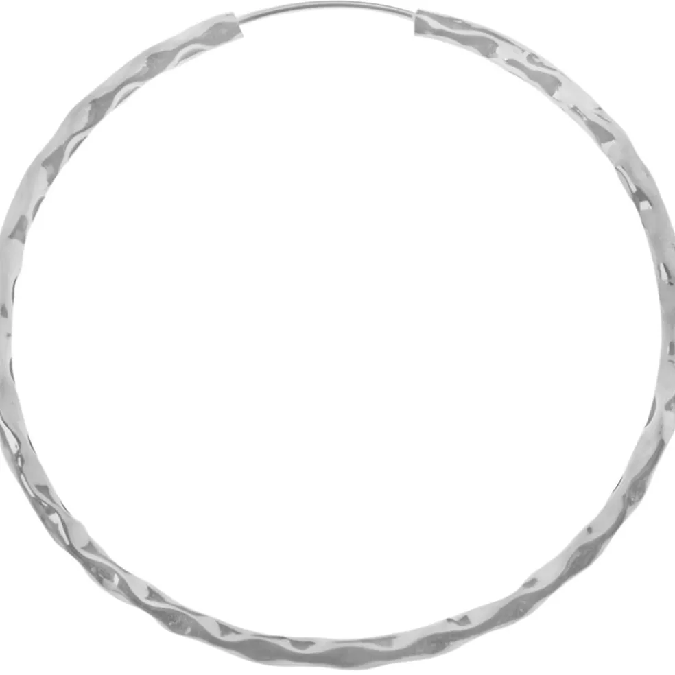 Tianguis Jackson Hammered Hoop in Silver