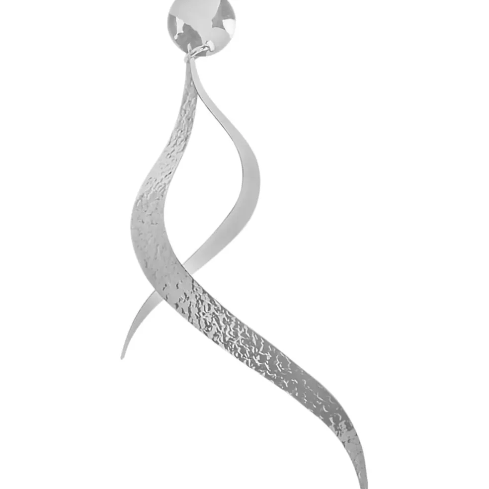 Tianguis Jackson Hammered Ribbon Erng in Silver