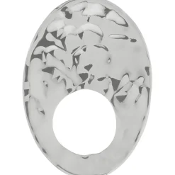 Tianguis Jackson Hammered Oval Erng in Silver