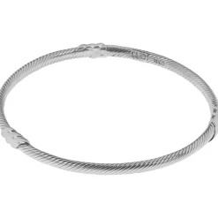 Tianguis Jackson Narrow Rope Bangle in Silver