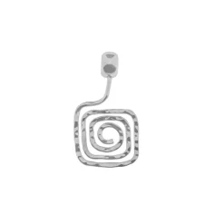 Tianguis Jackson Square Swirl Pndt in Silver