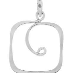 Tianguis Jackson Square Tiny Swirl Pndt in Silver