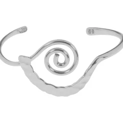 Tianguis Jackson Swirl Hammered Cuff in Silver