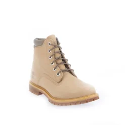Timberland 6 Inch Lace Up Waterproof Boots in Cream
