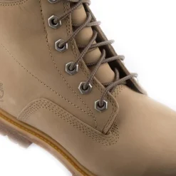 Timberland 6 Inch Lace Up Waterproof Boots in Cream