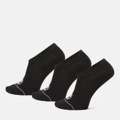 Timberland 3 Pack of Invisble No Show Socks in Black