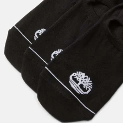 Timberland 3 Pack of Invisble No Show Socks in Black