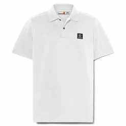 Timberland Badge Regular Fit Short Sleeve Polo in White