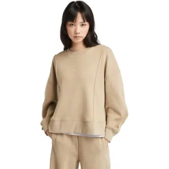 Timberland Crew Neck Regular Fit Long Sleeve Sweater in Green