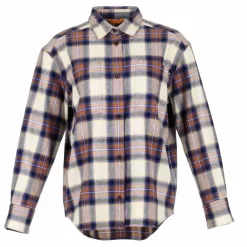 Timberland Flannel Long Sleeve Relaxed Fit Shirt in Brown