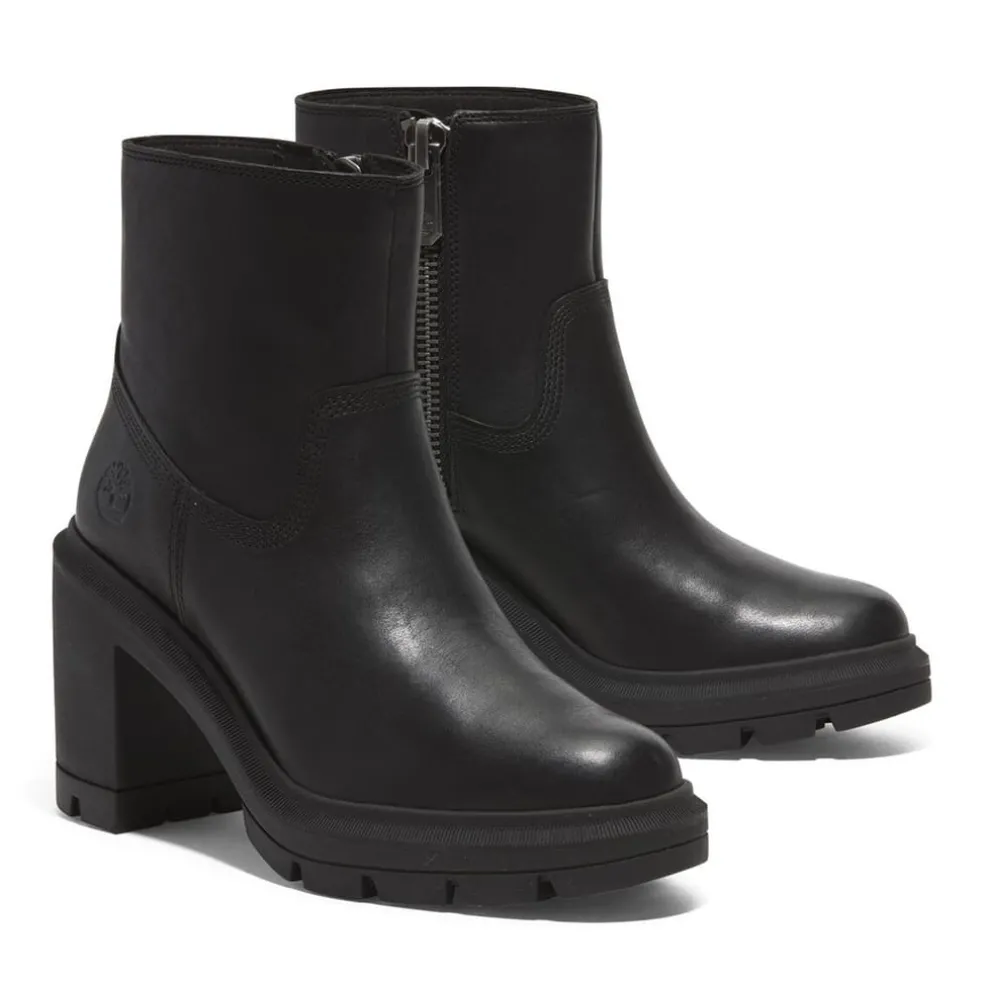 Timberland Heights Mid Zip Up Boots in Black