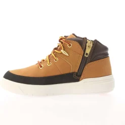 Timberland Kids Seneca Bay Mid Lace-Up Zip Hiker Boots in Wheat