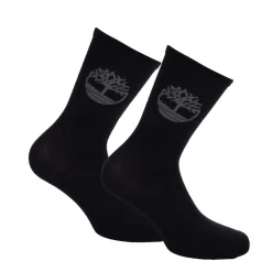 Timberland Lightweight Thermal 2 Pack Crew Socks in Black