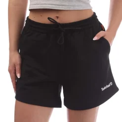 Timberland Linear Logo Sweat Shorts in Black