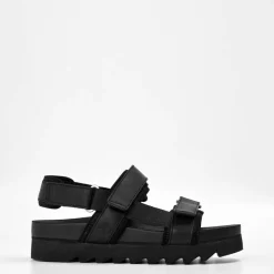 Timberland St Moni Open Toe Flatform Slides in Black