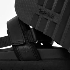 Timberland St Moni Open Toe Flatform Slides in Black