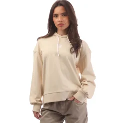 Timberland Stack Logo Hoody in Natural