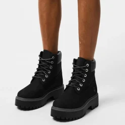 Timberland Street 6 Inch Lace Up Waterproof Boots in Black