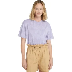 Timberland Tie Dye Relaxed Fit Short Sleeve T-Shirt in Purple