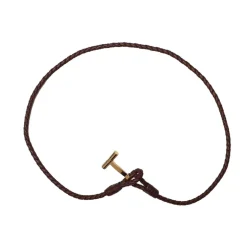 Tom Ford Braided Leather Bracelet in Tan