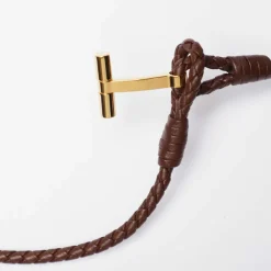 Tom Ford Braided Leather Bracelet in Tan