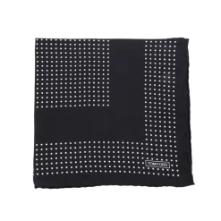 Tom Ford Framed Polka Dot Pocket Square in Black