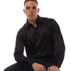 Tom Ford Long Sleeve Dress Shirt in Black