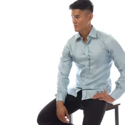 Tom Ford Long Sleeve Dress Shirt in Blue