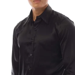 Tom Ford Long Sleeve Dress Shirt in Black