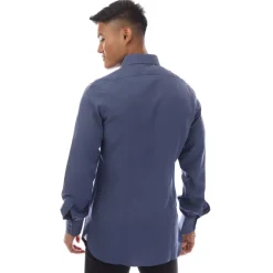 Tom Ford Long Sleeve Dress Shirt in Dark Blue