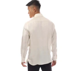 Tom Ford Long Sleeve Dress Shirt in Cream