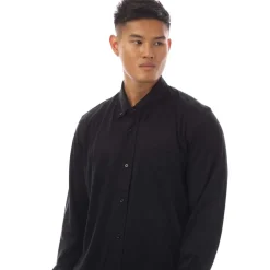 Tom Ford Silk Cotton Blend Button Down Shirt in Black