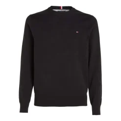 Tommy Hilfiger 1985 Collection Pure Cotton Crewneck Sweater in Black