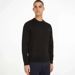 Tommy Hilfiger 1985 Collection Pure Cotton Crewneck Sweater in Black