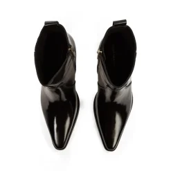 Tommy Hilfiger Abrasivato Leather Western Boots in Black